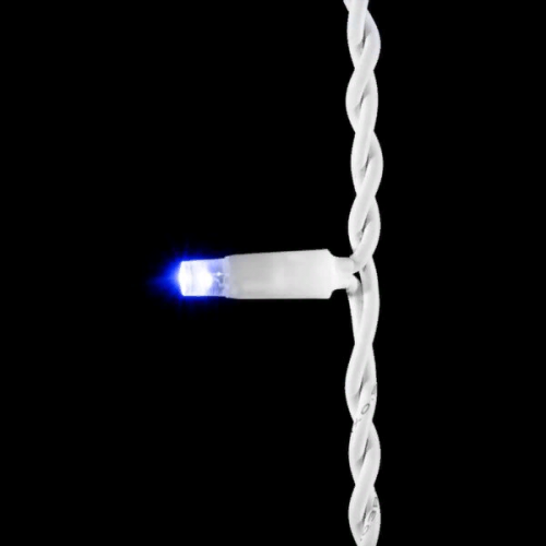 Светодиодная бахрома с колпачком 3,2*0,9 м., 168 синих LED ламп, каучуковый белый провод, Beauty Led (LL168-8-2B)