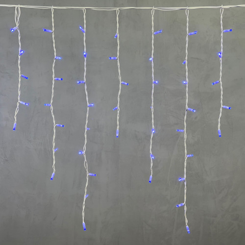 Светодиодная бахрома с колпачком 3,2*0,9 м., 168 синих LED ламп, каучуковый белый провод, LTC (LL168-8-2B) в Санкт-Петербурге