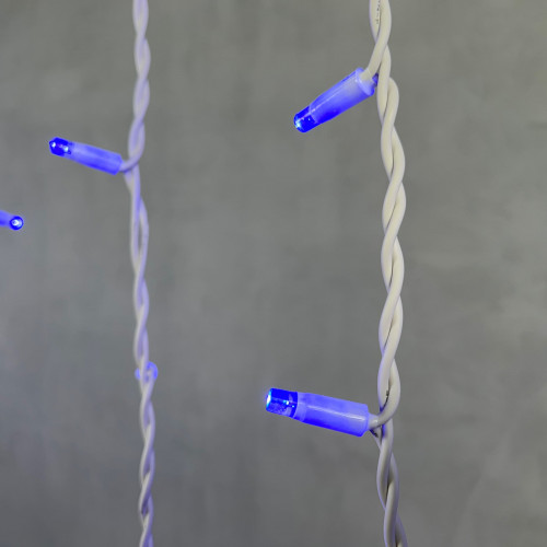 Светодиодная бахрома с колпачком 3,2*0,9 м., 168 синих LED ламп, каучуковый белый провод, LTC (LL168-8-2B) в Санкт-Петербурге