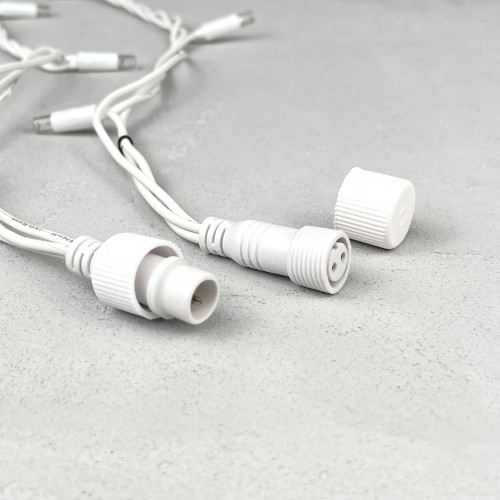 Светодиодная бахрома с колпачком 3,2*0,9 м., 168 синих LED ламп, каучуковый белый провод, LTC (LL168-8-2B) в Санкт-Петербурге