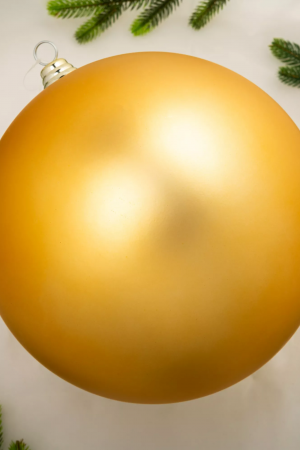 Шар пластиковый матовый 250 мм., золотой, ЕлкиТорг (150129)