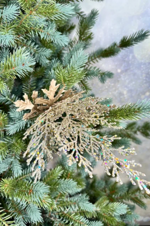 Ветвь Коралл платиновый 53 см., 1 шт., Christmas DeLuxe (86755)  