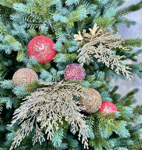 Ветвь Коралл платиновый 53 см., 1 шт., Christmas DeLuxe (86755)  