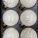 Набор стеклянных шаров Рождественские 80 мм., 6 шт., белый с кракелюром, Christmas DeLuxe (87207)