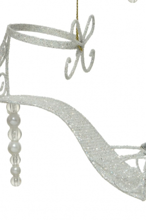 Украшение туфелька Кокетка 13*9 см., белый, 1 шт., Kaemingk (020557/2)