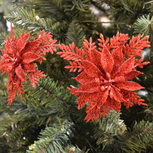 Цветы красные 2шт. 13х13 см. (522500)