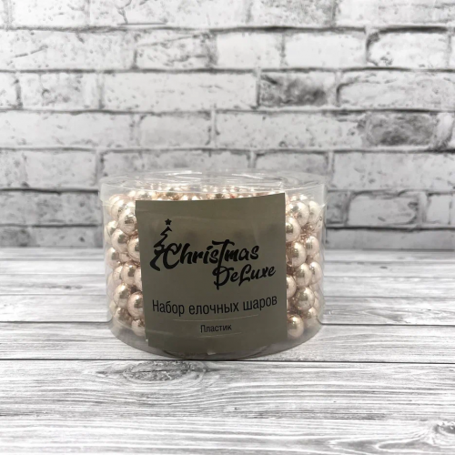 Пластиковые бусы Гигант 1,4 см.* 5 м., розовый, Christmas DeLuxe (87015) в Санкт-Петербурге