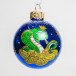 С29/3 Стеклянный шар Змея 60 мм., синий, Ёлочка