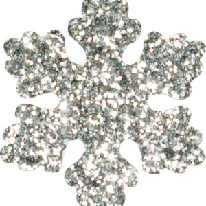 Снежинка из пенофлекса Облачко 200 мм., серебро, ПромЕлка (CO-200SILVER)