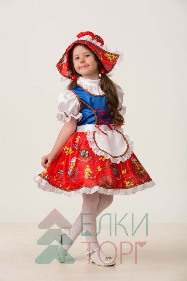 Карнавальный костюм Красная шапочка сказочная рост 110-116 см., размер 28 (5205-28) в Краснодаре