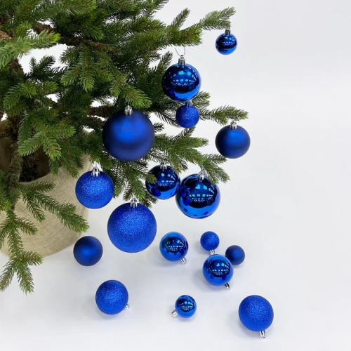 Набор пластиковых шаров Гамма 46 шт., синий, ChristmasDeLuxe (85396-88085) в Санкт-Петербурге