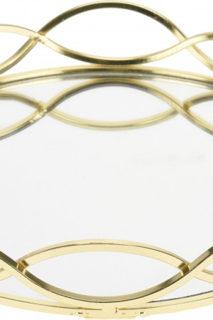 Подствечник в виде заркальной тарелки Римское плетение, 23*4 см., Koopman (AAE324650)