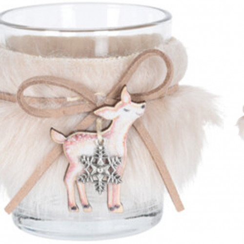 Подсвечник для чайных свечей Бэмби 6*6*7 см., белый, Koopman (DH8042920/1)