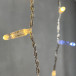  Светодиодная  бахрома с колпачком 4,9 x 0,5 м тепло-белая с мерцанием белого диода 220В, 200 LED, провод прозрачный ПВХ, IP65 (PIL200BLWCAP-10-2WW)