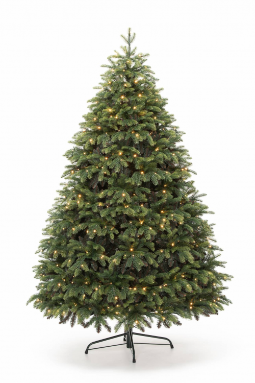 Искусственная елка Богемская 180 см., теплых белых LED ламп, Литая хвоя+ПВХ, ЕлкиТорг (180180)