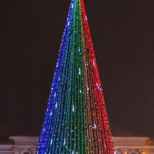 Комплект освещения Хамелеон RGB для елей высотой 8 м., 14 шт.*12 м., Green Trees (Ham8)