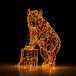 Светодиодная фигура Медведь золотой Premium 1,7 м., Conso (OL326)