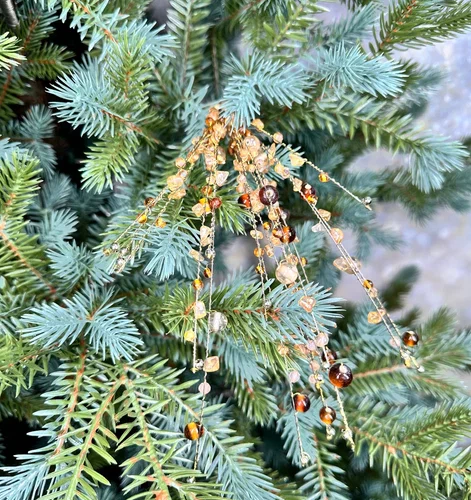 Ветвь Россыпь кристаллов медно-золотая 56 см., 1 шт., Christmas DeLuxe (86614)