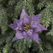 Декоративный цветок Пуансеттия 30 см., фиолетовый, на клипсе, Christmas DeLuxe (89562)