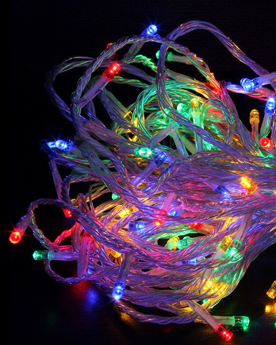 Комплект гирлянды на деревья с контроллером 60 м., 3 луча по 20 м, 600 разноцветных LED  ламп , Beauty Led (KDD600C-10-1M)
