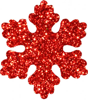 Снежинка из пенофлекса Облачко 200 мм., красный, ПромЕлка (CO-200RED)