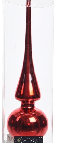 Елочная макушка Classic 26 см, красная, стекло, KAEMINGK (113049)