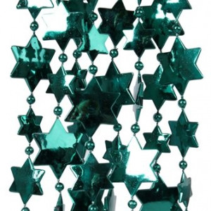 Бусы пластиковые Звезды 2.6*270 см., изумрудные, Kaemingk (000486)