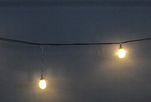 Ретро гирлянда Ламполайт 10 м., 220V, 20 ламп теплого белого свечения, черный провод, соединяемая, Rich LED (RL-i10*0.2-20S14-B/WW)