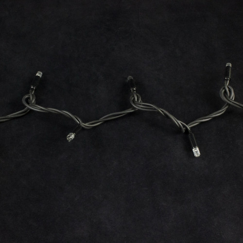 Светодиодная нить с мерцающим диодом 10 м., 220V, 100 синих LED ламп, черный каучук, соединяемая, Winner Light (b.01.7B.100+)