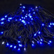 Светодиодная нить с мерцающим диодом 10 м., 220V, 100 синих LED ламп, черный каучук, соединяемая, Winner Light (b.01.7B.100+)
