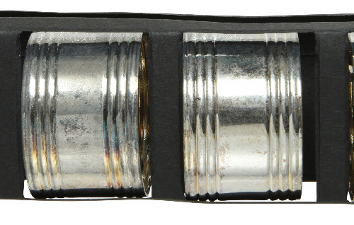 Кольца для салфеток Серебряный век, 4,5 см., 4 шт., линии, серебро, Kaemingk (608000/3)