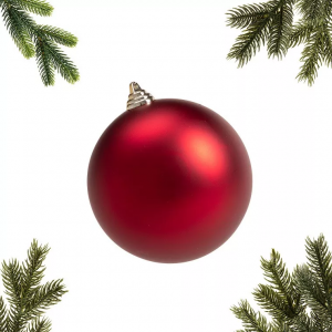 Шар пластиковый матовый 150 мм., красный, ЕлкиТорг (150518)