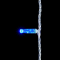 Светодиодная гирлянда с колпачком 100 синих LED ламп 10 м., мерцание, 24В., прозрачный провод ПВХ, IP65, Beauty Led (PST100BLWCAP-10-1B)