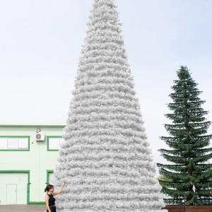 Уличная елка Испанская белая 13 м., каркасная, ПВХ, Green Trees (GT13ISPVCW)