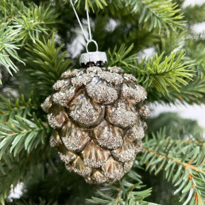 Елочное украшение Шишка от белки 10 см., темно-шоколадный, стекло, 1 шт., Christmas DeLuxe (88122/1)