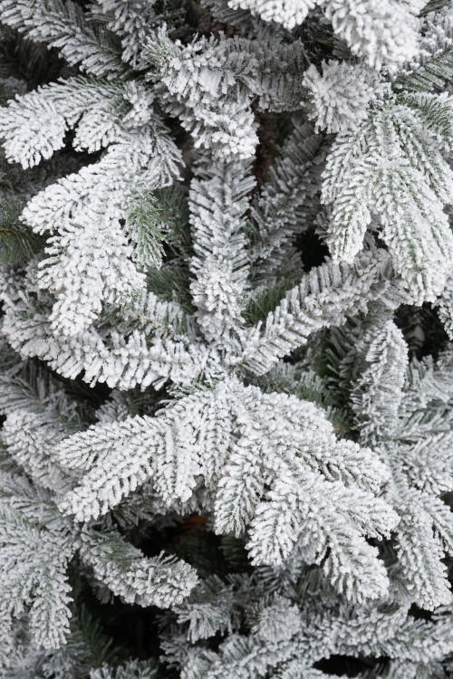 Искусственная елка Сибирская заснеженная 210 см., литая хвоя+пвх, ЕлкиТорг (66210)