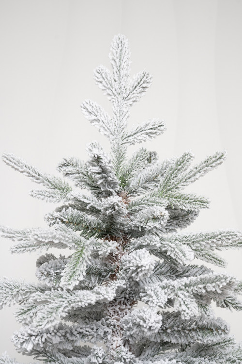 Искусственная елка Сибирская заснеженная 210 см., литая хвоя+пвх, ЕлкиТорг (66210)