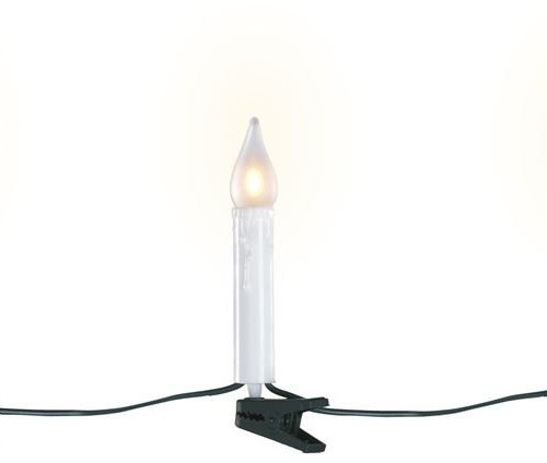 Светодиодная гирлянда в форме свечи 7.5 м., 220 V., 16 LED ламп, зеленый ПВХ, Kaemingk (490800)
