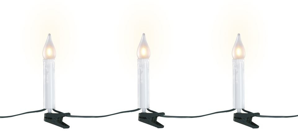 Светодиодная гирлянда в форме свечи 7.5 м., 220 V., 16 LED ламп, зеленый ПВХ, Kaemingk (490800) в Краснодаре