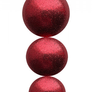 Украшение для высотной ели Капля, 28 см., пластик, глиттер, красный , ПромEлка (КИП-28Red)