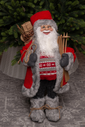 Дед Мороз Величавый в красной шубке 60 см., ЕлкиТорг (ZS-S-21831-24)