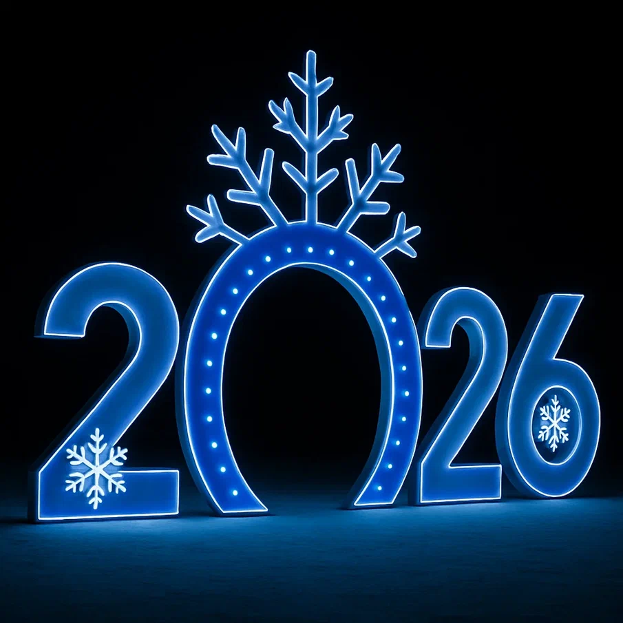 Светодиодные цифры "2026" 200 см., Сад Радости (SR027) в Шахты