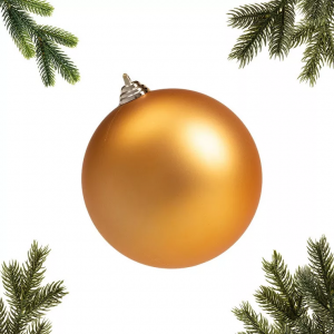 Шар пластиковый матовый 150 мм., золотой, ЕлкиТорг (150519)