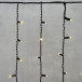Светодиодная бахрома с колпачком 3,2*0,9 м., 168 теплых белых LED ламп, каучуковый черный провод, LTC (LL168-1-2WW)