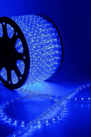 Светодиодный Дюралайт Ø13 мм., Синий 220В, 36 LED/м., Свечение 360°, IP65, Бухта 100 м., LTC (F3-H1-220V-B)