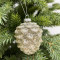 Елочное украшение Шишка от белки 10 см., светло-бежевый, стекло, 1 шт., Christmas DeLuxe (88122/2)