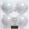 Набор пластиковых шаров Прага 100 мм, белый ирис, 4 шт, Kaemingk (022169)