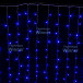 Занавес с мерцающим диодом 3*2 м., 220V, 360 синих LED ламп, соединяемый, прозрачный провод, Winner Light (B.03.5T.360+) в Санкт-Петербурге