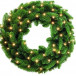 Хвойный венок Нормандия 90 см., 96 ламп, темно-зеленый, Triumph Tree (73738)