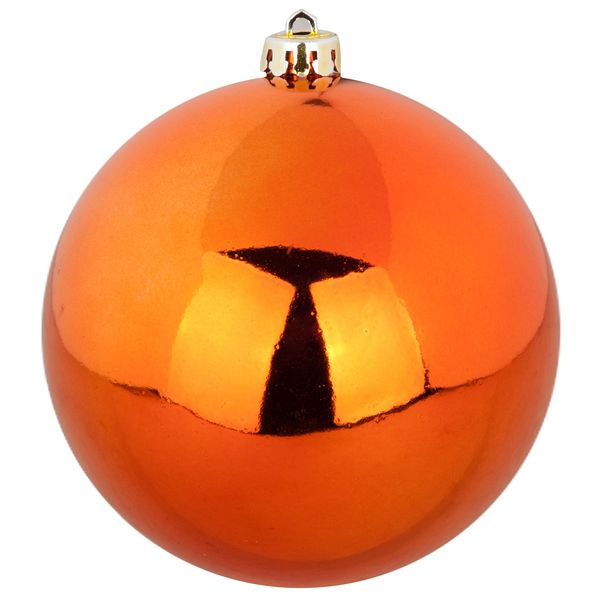 Пластиковый шар 120 мм., оранжевый глянец., 1 шт., Snowmen (ЕК0438)